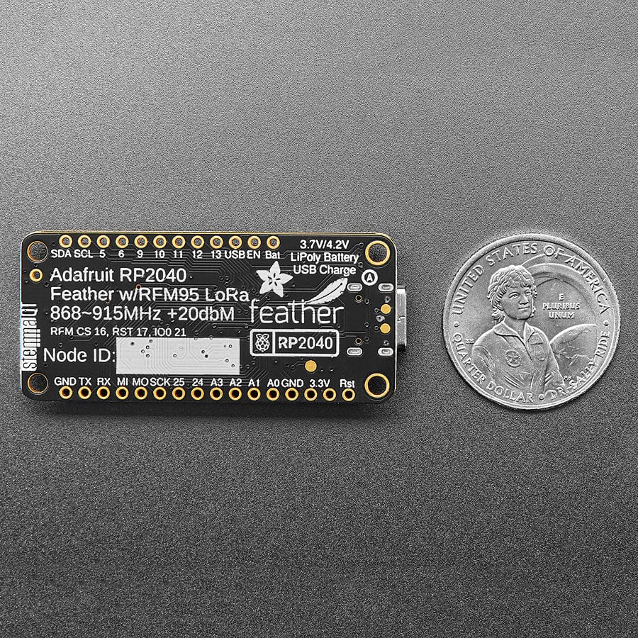 Adafruit Feather RP2040 with RFM95 LoRa Radio - 915MHz - RadioFruit and STEMMA QT - Image 6