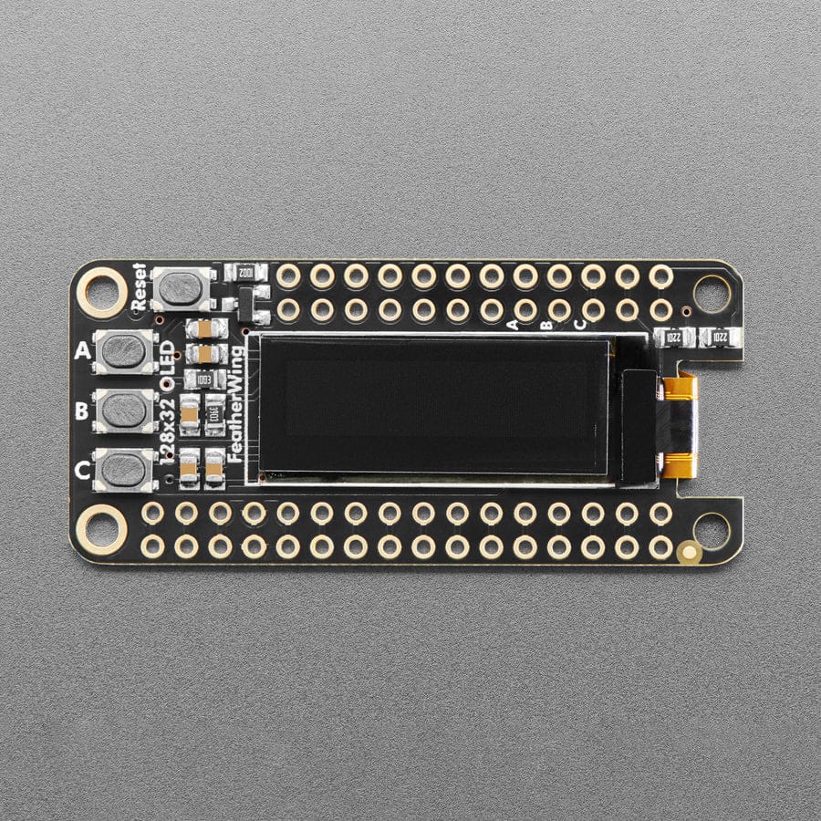 Adafruit FeatherWing OLED - 128x32 OLED Add-on For Feather - Image 3