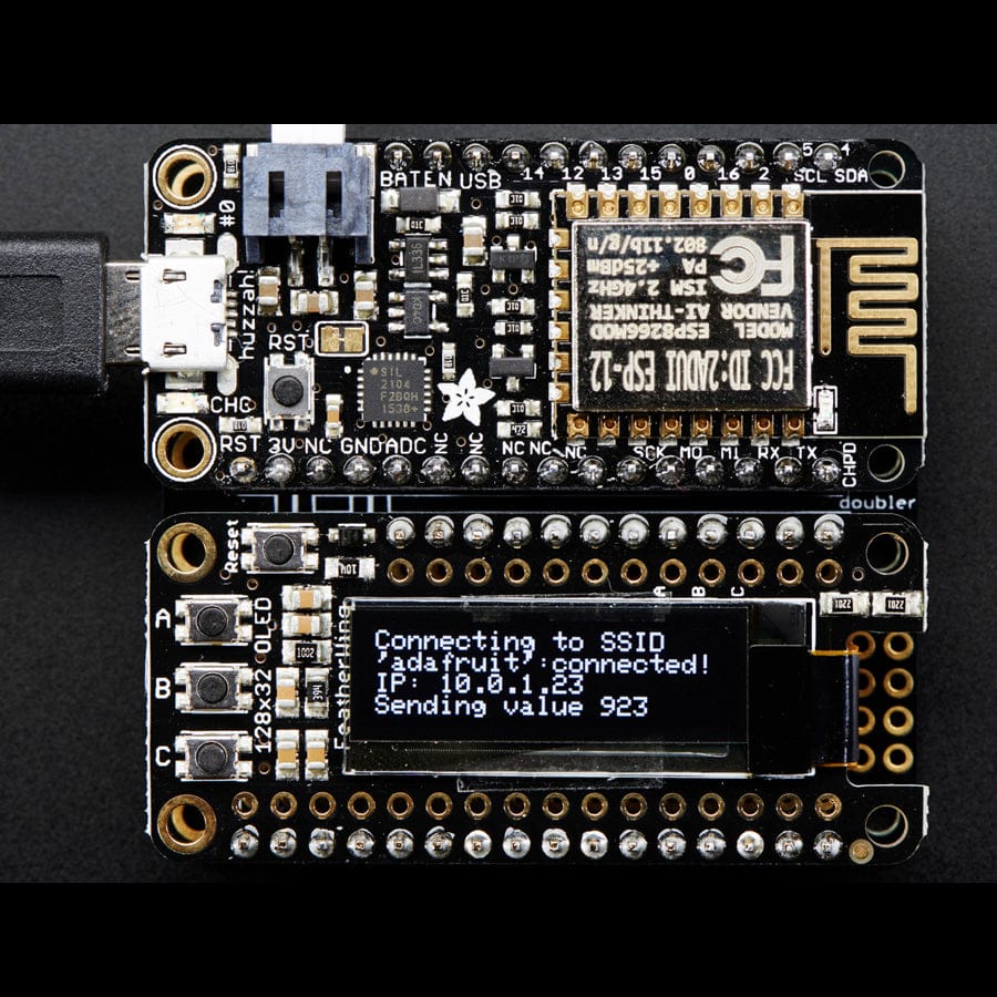 Adafruit FeatherWing OLED - 128x32 OLED Add-on For Feather - Image 5