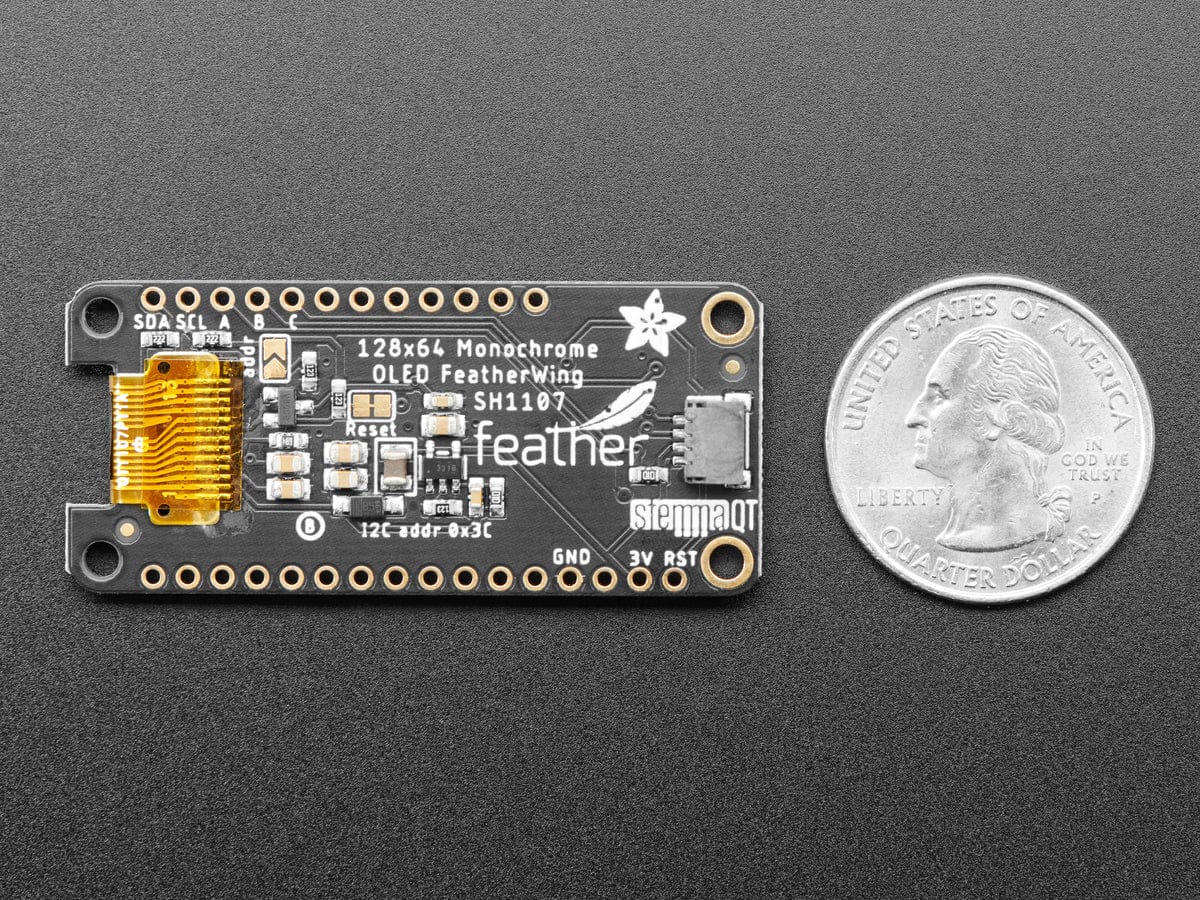 Adafruit FeatherWing OLED - 128x64 OLED Add-on for Feather (STEMMA QT / Qwiic) - Image 5