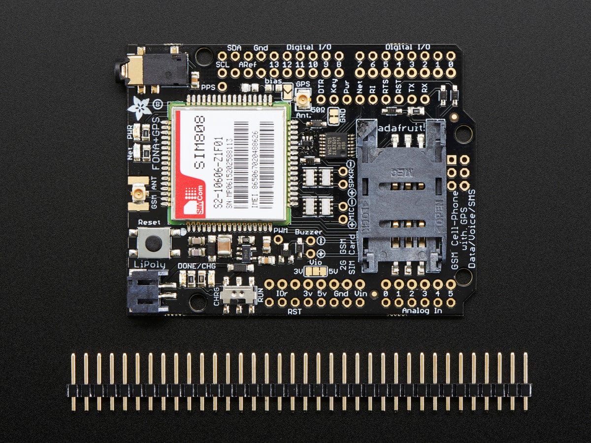 Adafruit FONA 808 Shield - Mini Cellular GSM + GPS for Arduino [discontinued] - Image 2