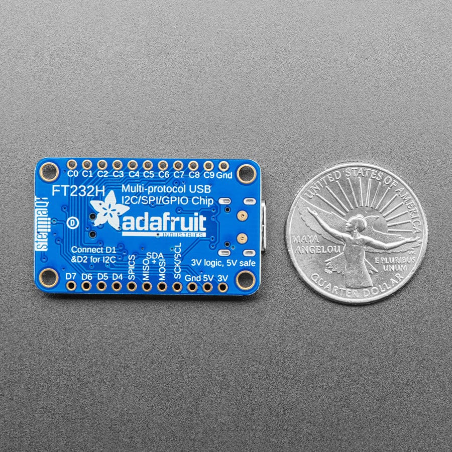 Adafruit FT232H Breakout - General Purpose USB to GPIO, SPI, I2C (USB-C & Stemma QT) - Image 7