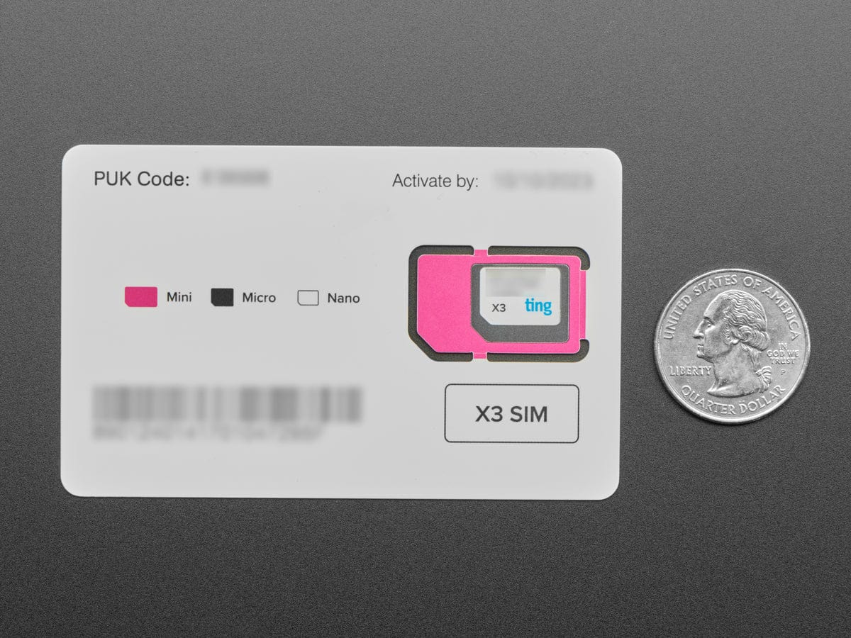 GSM SIM Card from Ting & Adafruit - Data/Voice/Text [Discontinued] - Image 3