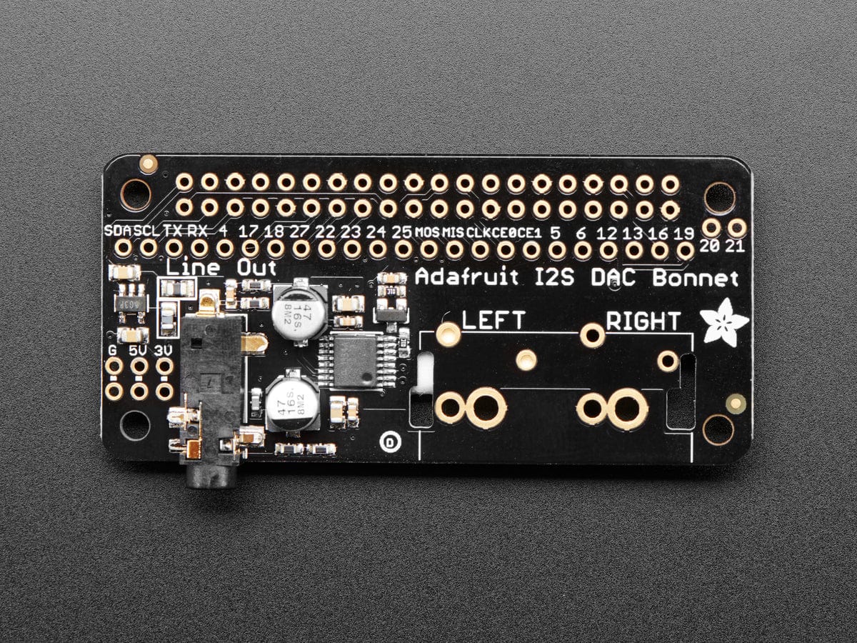 Adafruit I2S Audio Bonnet for Raspberry Pi (UDA1334A) [Discontinued] - Image 3