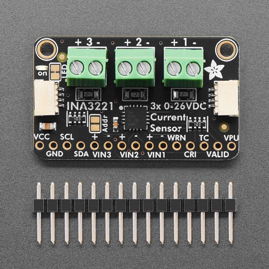 Adafruit INA3221 - Triple 0-26 VDC, ±3.2 Amp Power Monitor - STEMMA QT / Qwiic - Image 3
