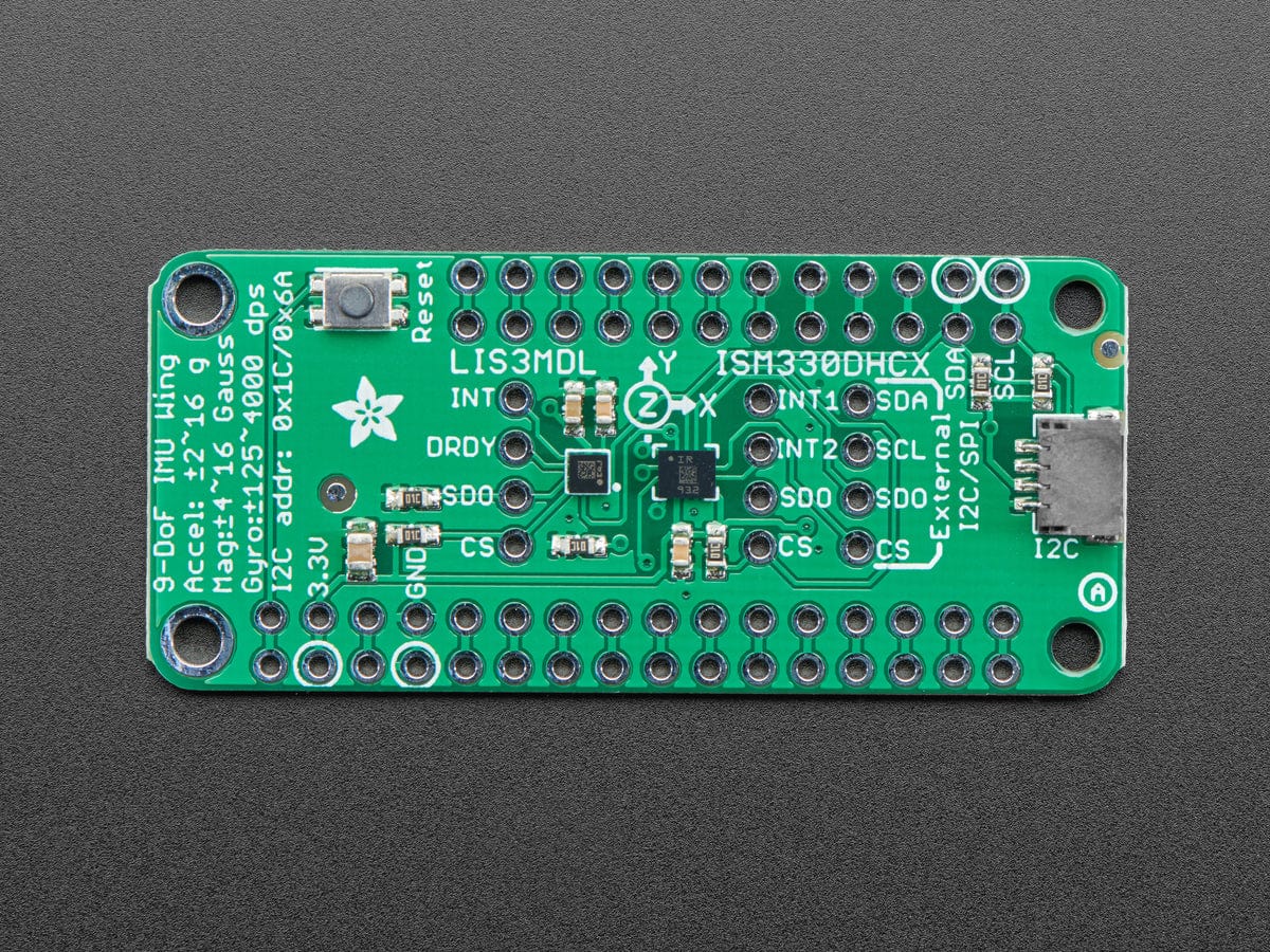 Adafruit ISM330DHCX + LIS3MDL FeatherWing (High Precision 9-DoF IMU) - Image 2