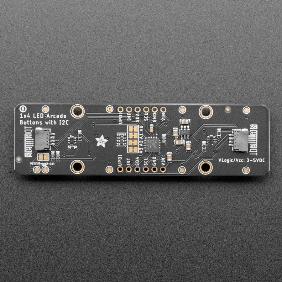 Adafruit LED Arcade Button 1x4 - STEMMA QT I2C Breakout (STEMMA QT / Qwiic) - Image 4