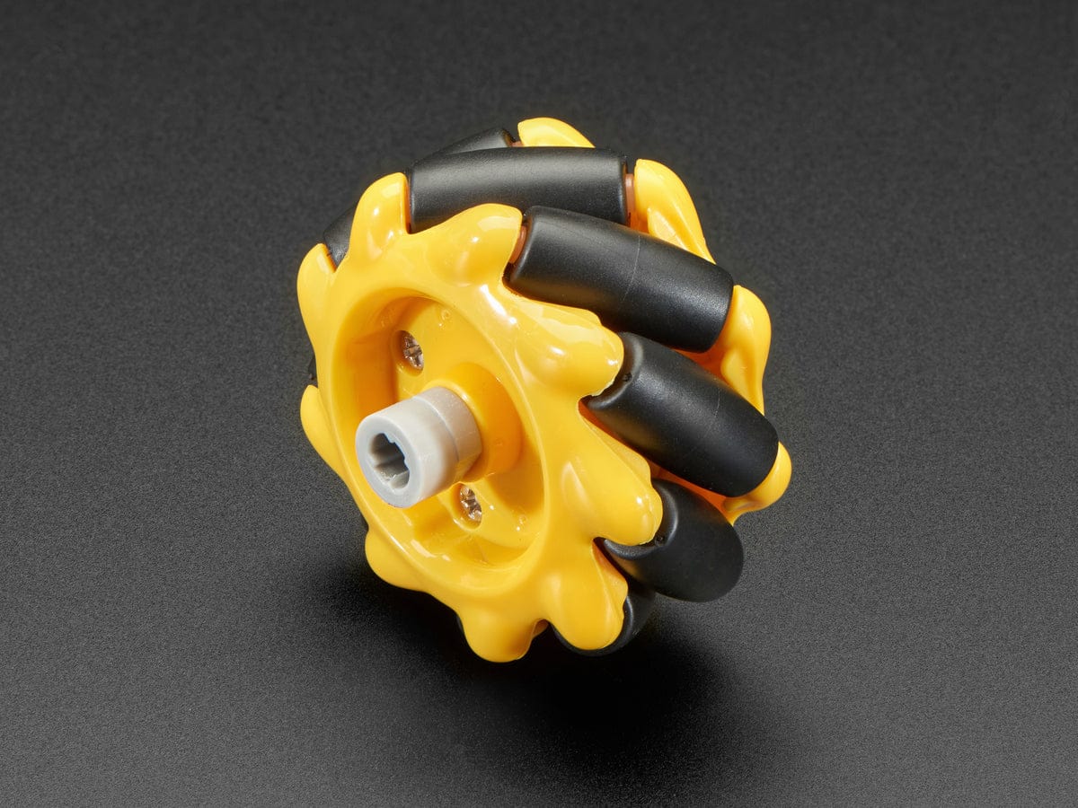 Left Mecanum Wheel - 48mm Diameter - TT Motor or Cross Axle [Discontinued] - Image 2