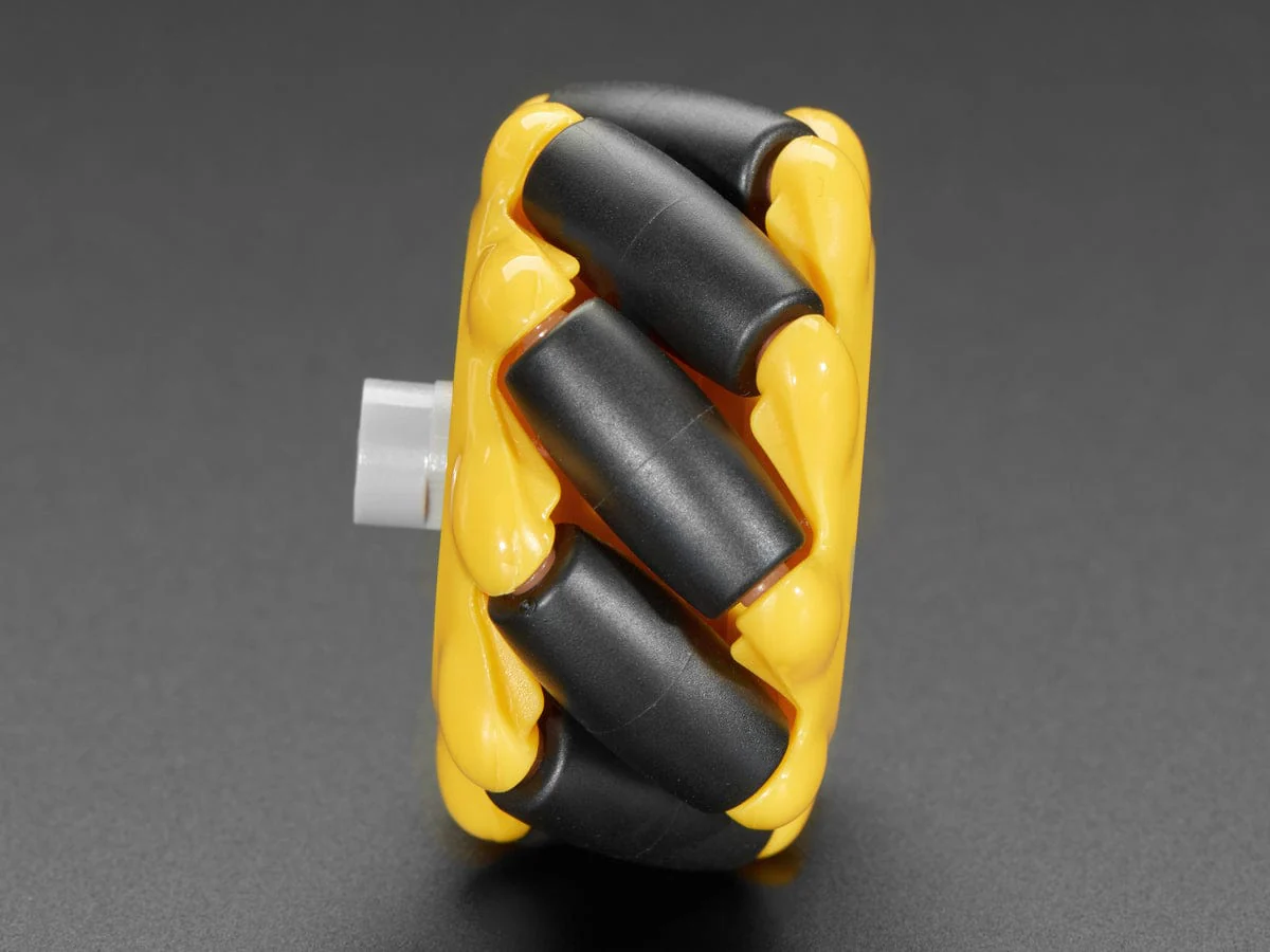 Left Mecanum Wheel - 48mm Diameter - TT Motor or Cross Axle [Discontinued] - Image 3