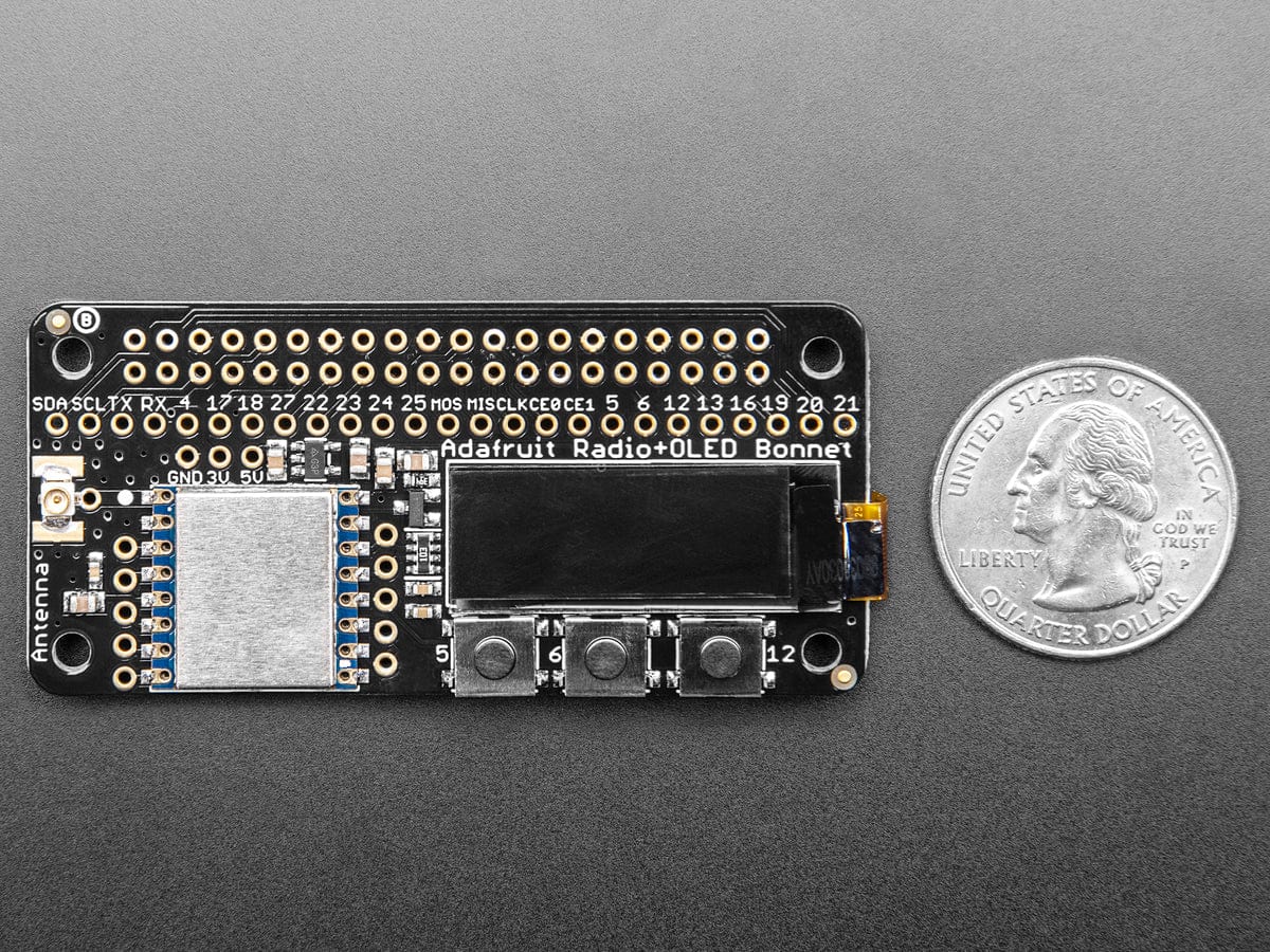 Adafruit LoRa Radio Bonnet RFM96W @ 433MHz (RadioFruit) - Image 2