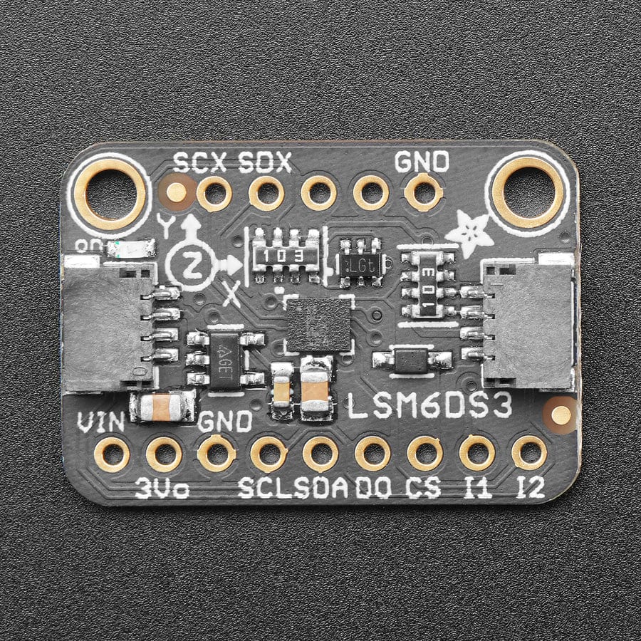 Adafruit LSM6DS3TR-C 6-DoF Accel + Gyro IMU - STEMMA QT / Qwiic - Image 2
