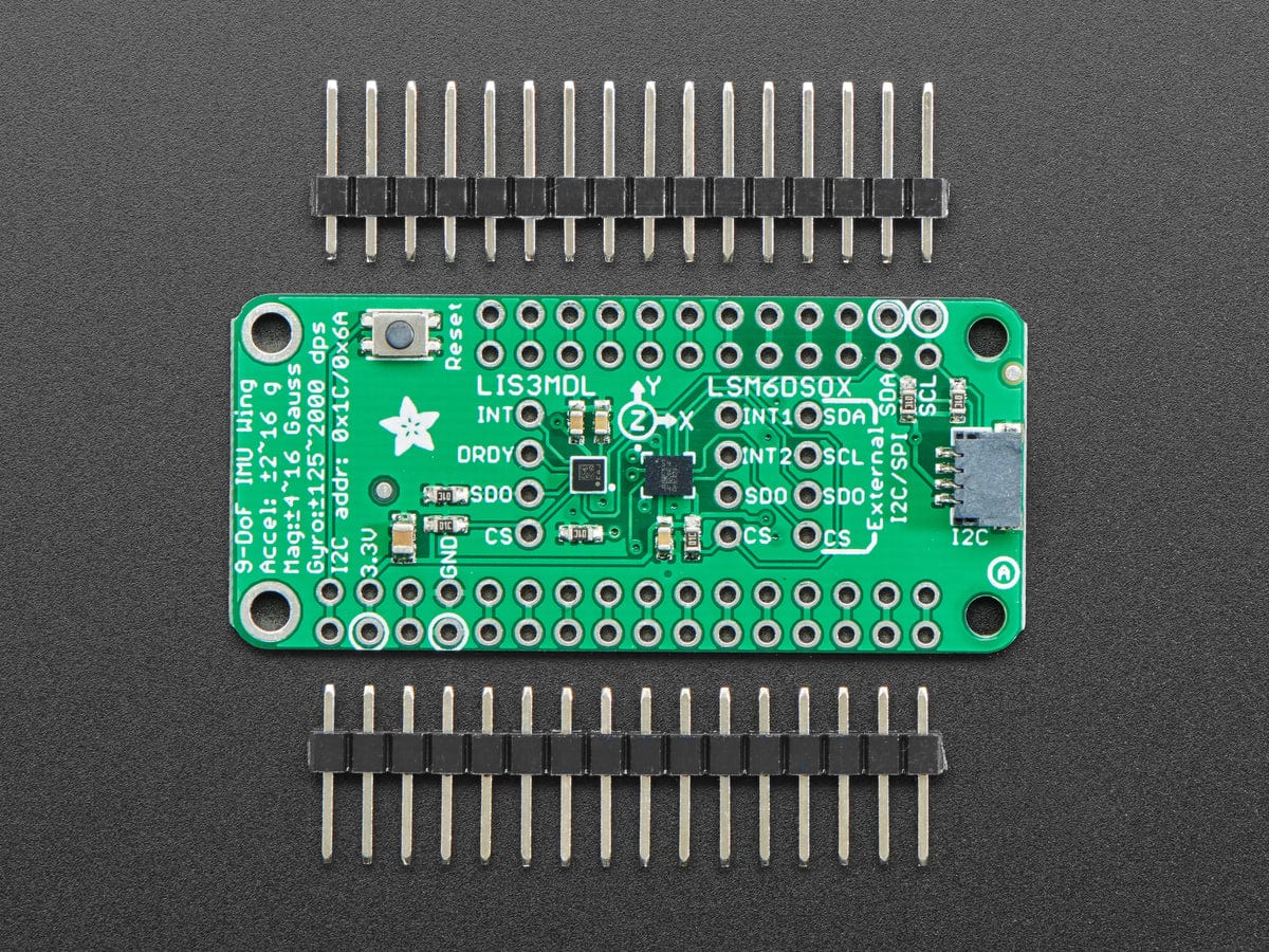 Adafruit LSM6DSOX + LIS3MDL FeatherWing - Precision 9-DoF IMU - Image 2