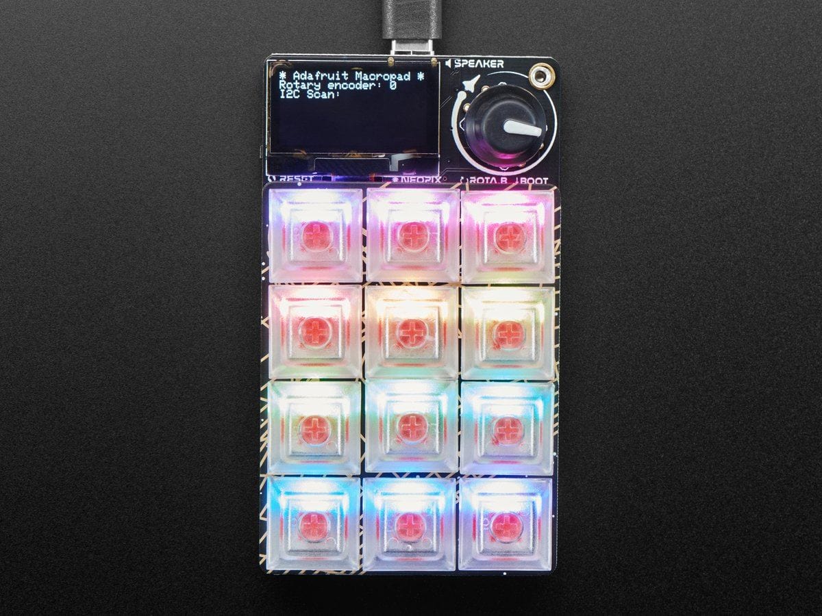 Adafruit MacroPad RP2040 Starter Kit - 3x4 Keys + Encoder + OLED - Image 3