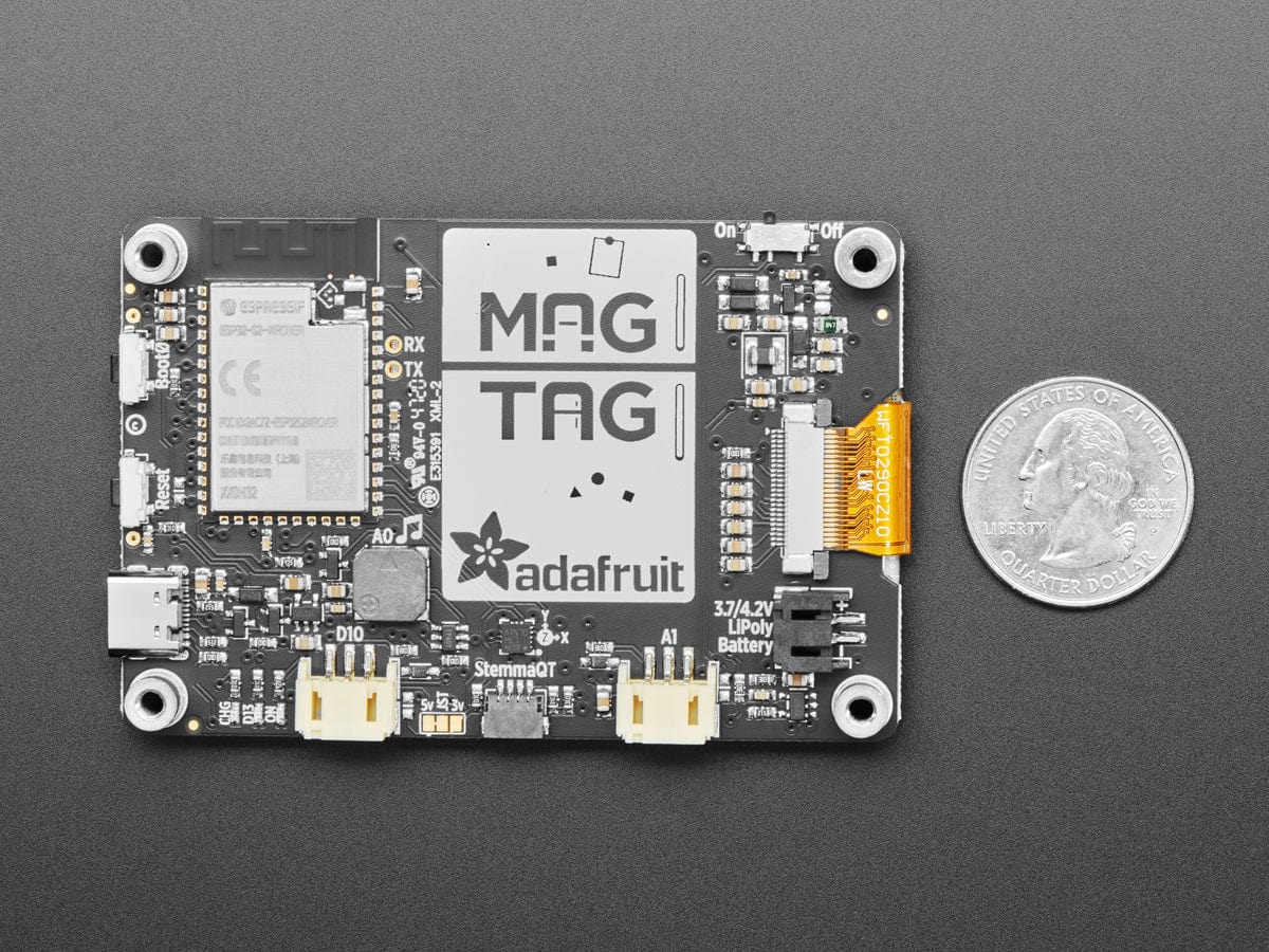 Adafruit MagTag - 2.9" Grayscale E-Ink WiFi Display - Image 6