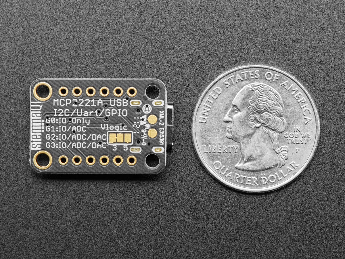 Adafruit MCP2221A Breakout - General Purpose USB to GPIO ADC I2C (Stemma QT / Qwiic) - Image 4
