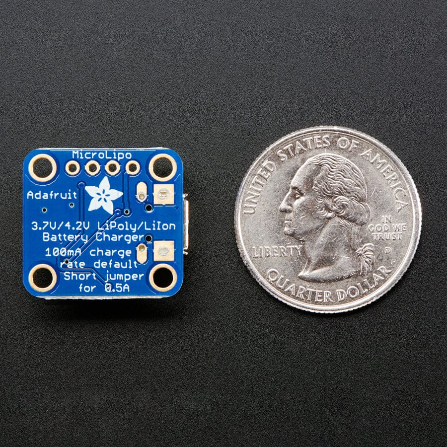 Adafruit Micro-Lipo Charger for LiPo/LiIon Batt w/MicroUSB Jack (v1) - Image 5