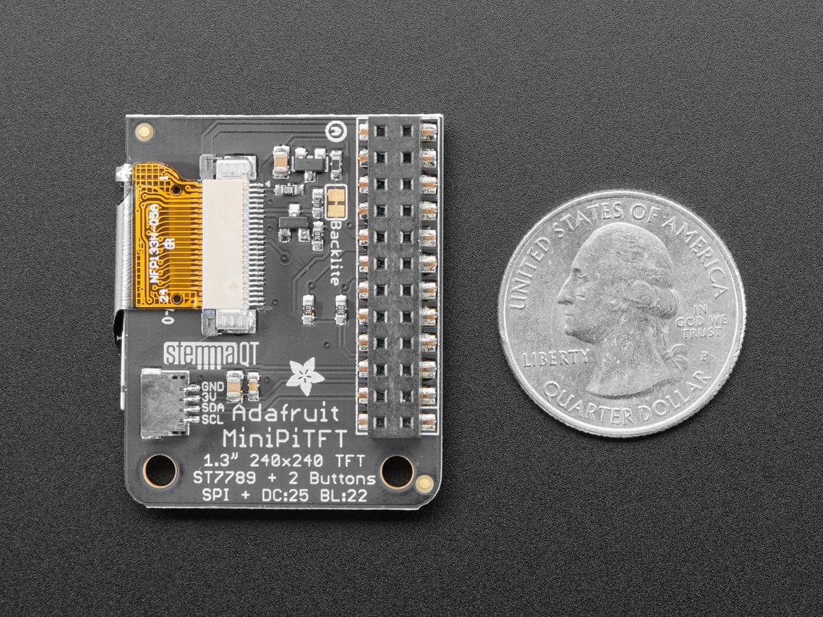 Adafruit Mini PiTFT 1.3" - 240x240 TFT Add-on for Raspberry Pi - Image 4