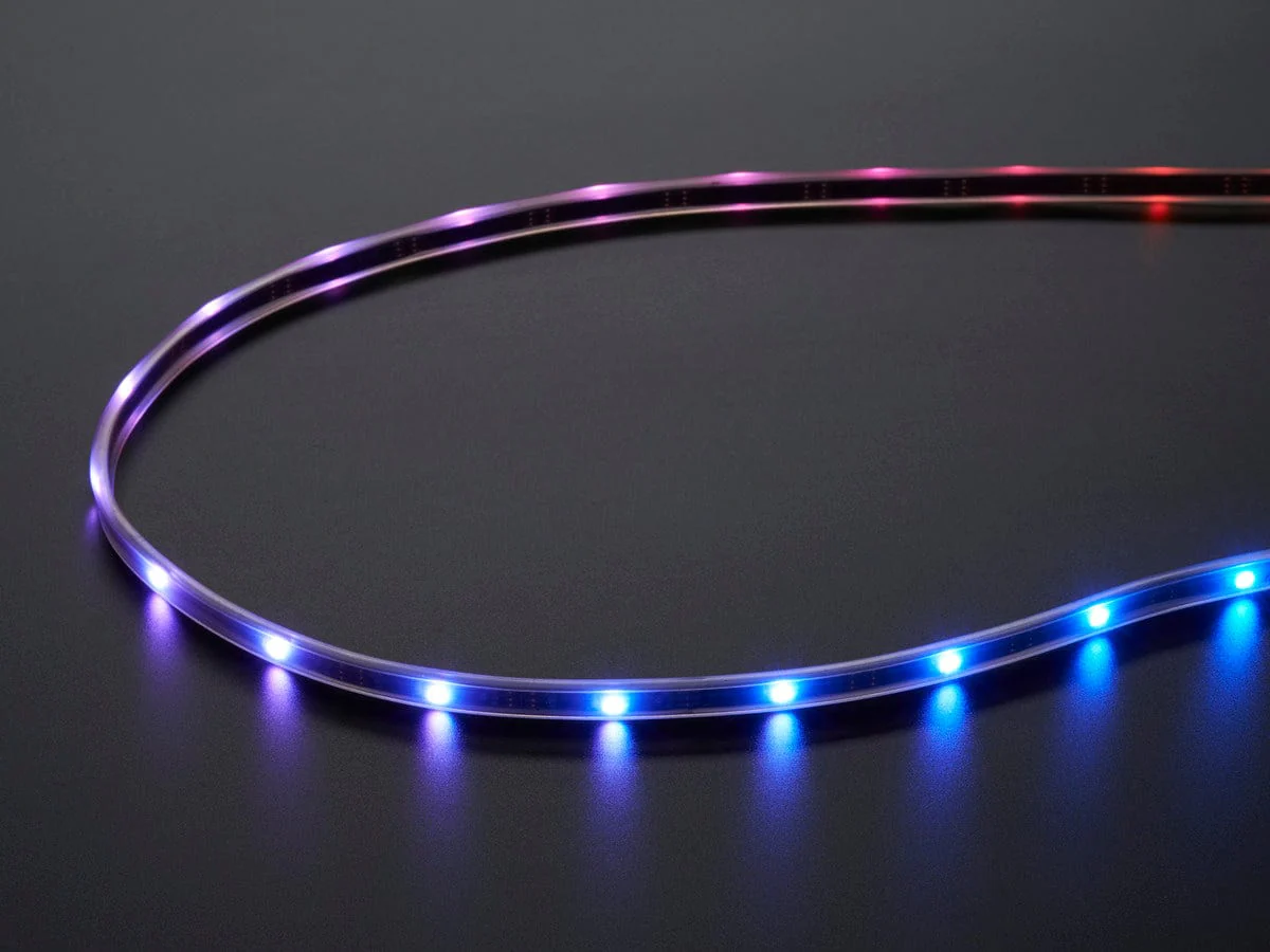 Adafruit Mini Skinny NeoPixel Digital RGB LED Strip - 1m 30 LED/m (BLACK) [Discontinued] - Image 2