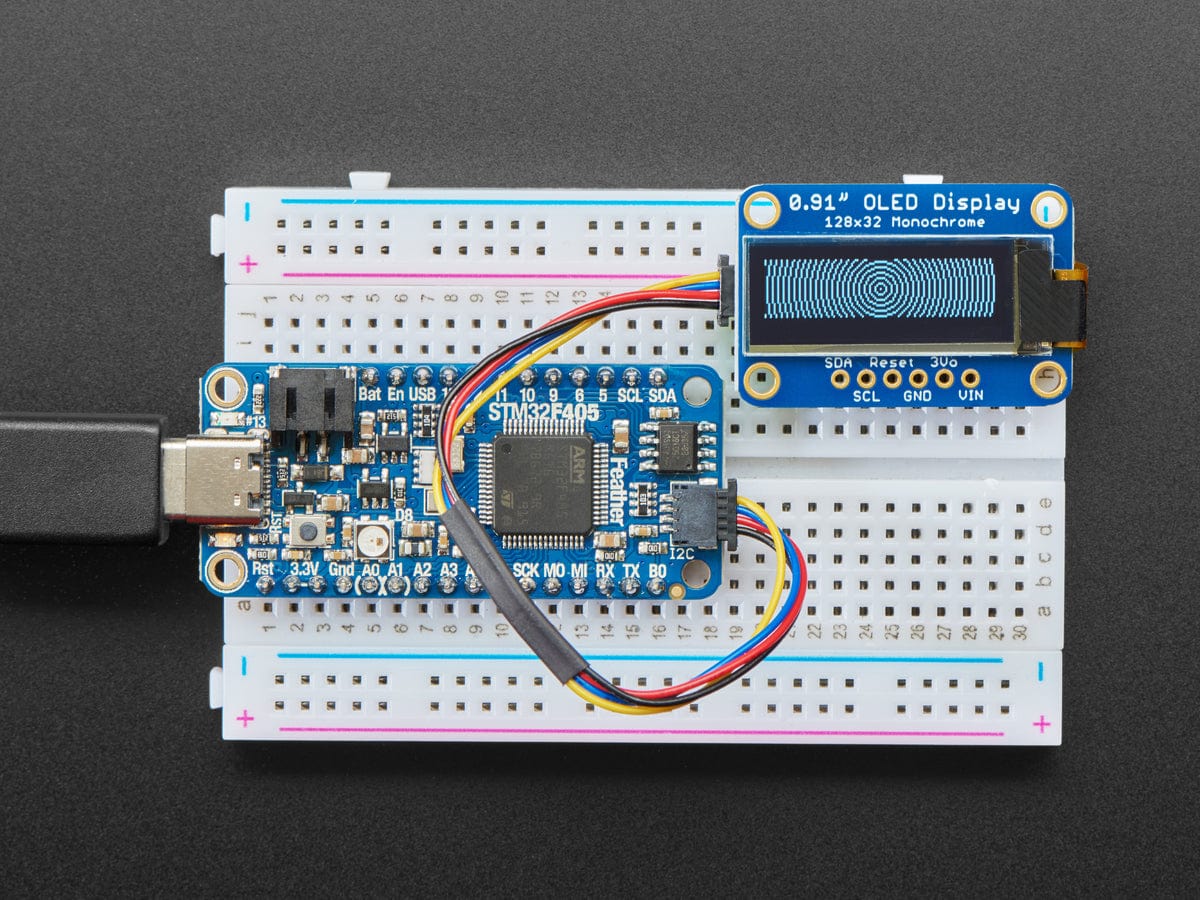 Monochrome 0.91" 128x32 I2C OLED Display - STEMMA QT / Qwiic - Image 5