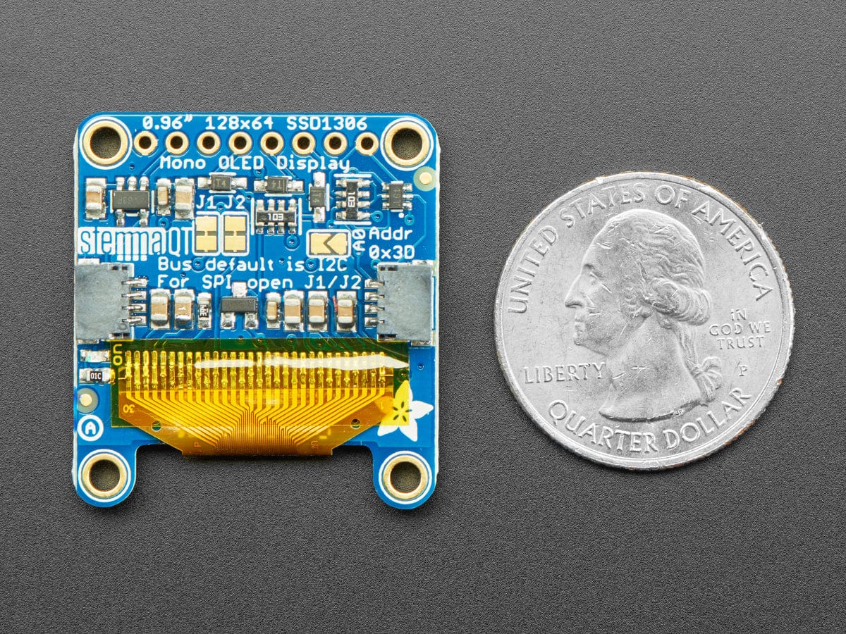 Monochrome 0.96" 128x64 OLED Graphic Display - STEMMA QT - Image 5