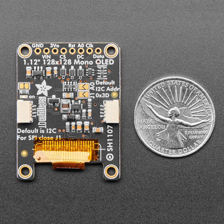 Adafruit Monochrome 1.12" 128x128 OLED Graphic Display (STEMMA QT / Qwiic) - Image 5