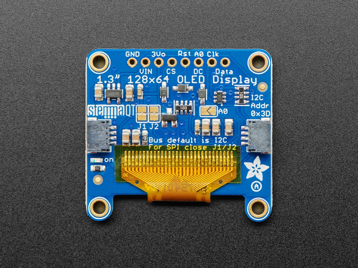 Monochrome 1.3" 128x64 OLED graphic display - STEMMA QT / Qwiic - Image 2