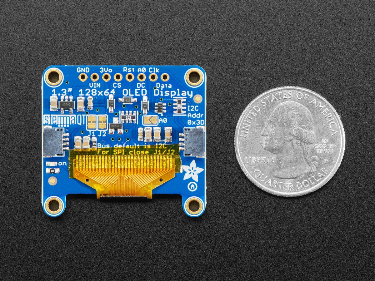 Monochrome 1.3" 128x64 OLED graphic display - STEMMA QT / Qwiic - Image 3