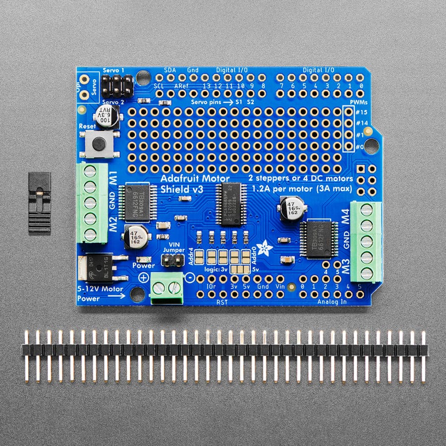 Adafruit Motor/Stepper/Servo Shield for Arduino v3 Kit - Image 2