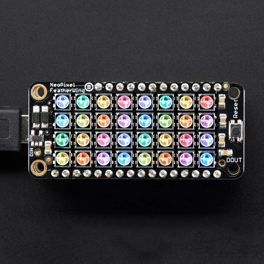 NeoPixel FeatherWing - 4x8 RGB LED - Image 3