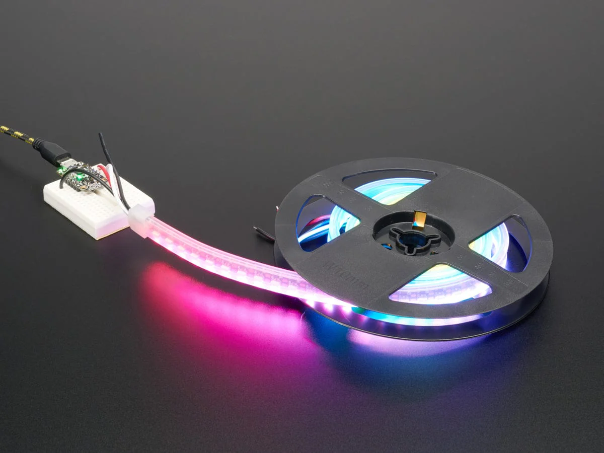 Adafruit NeoPixel LED Side Light Strip - Black 120 LED - Image 3
