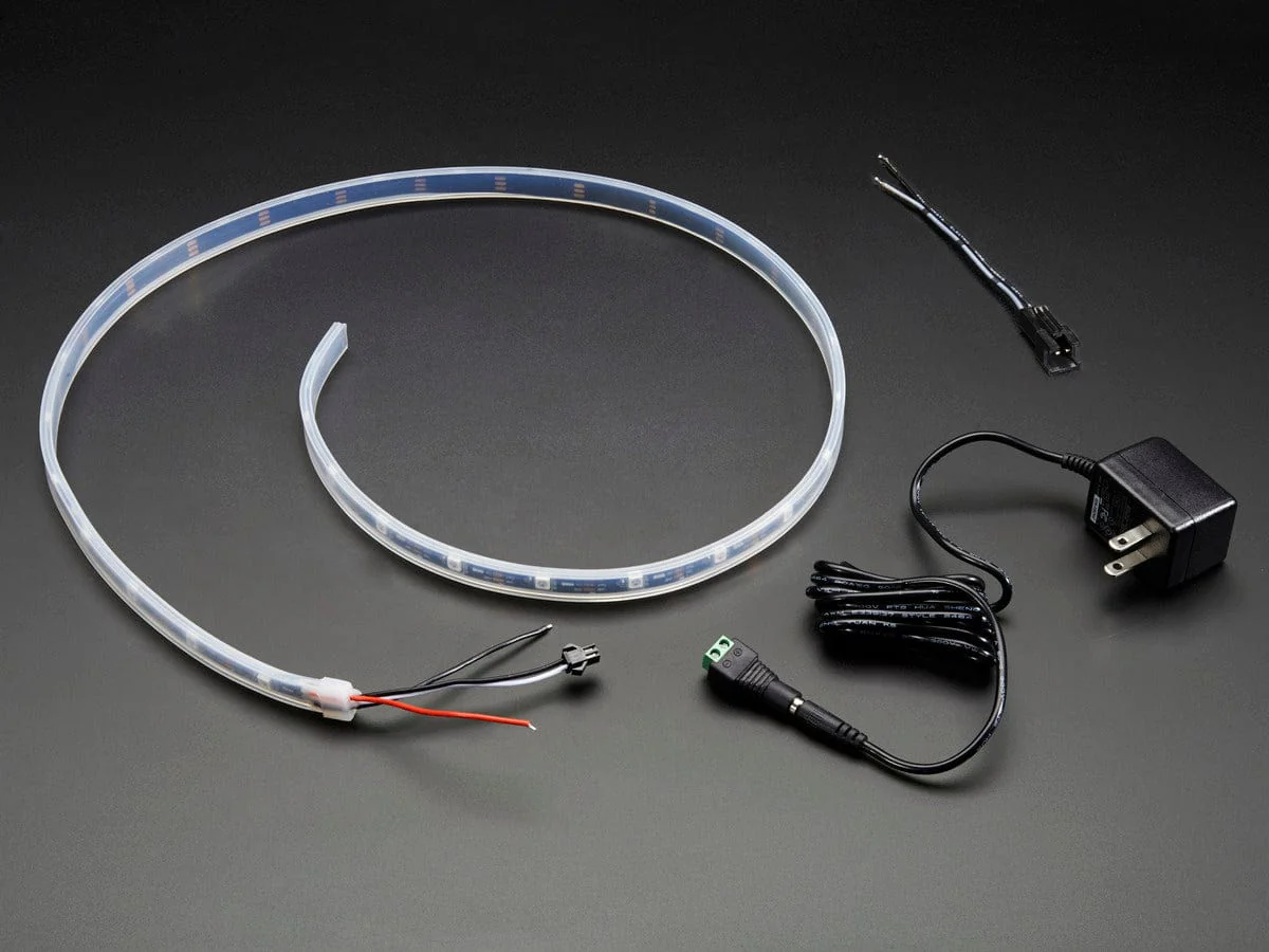Adafruit NeoPixel LED Strip Starter Pack - 30 LED meter - Black [discontinued] - Image 2