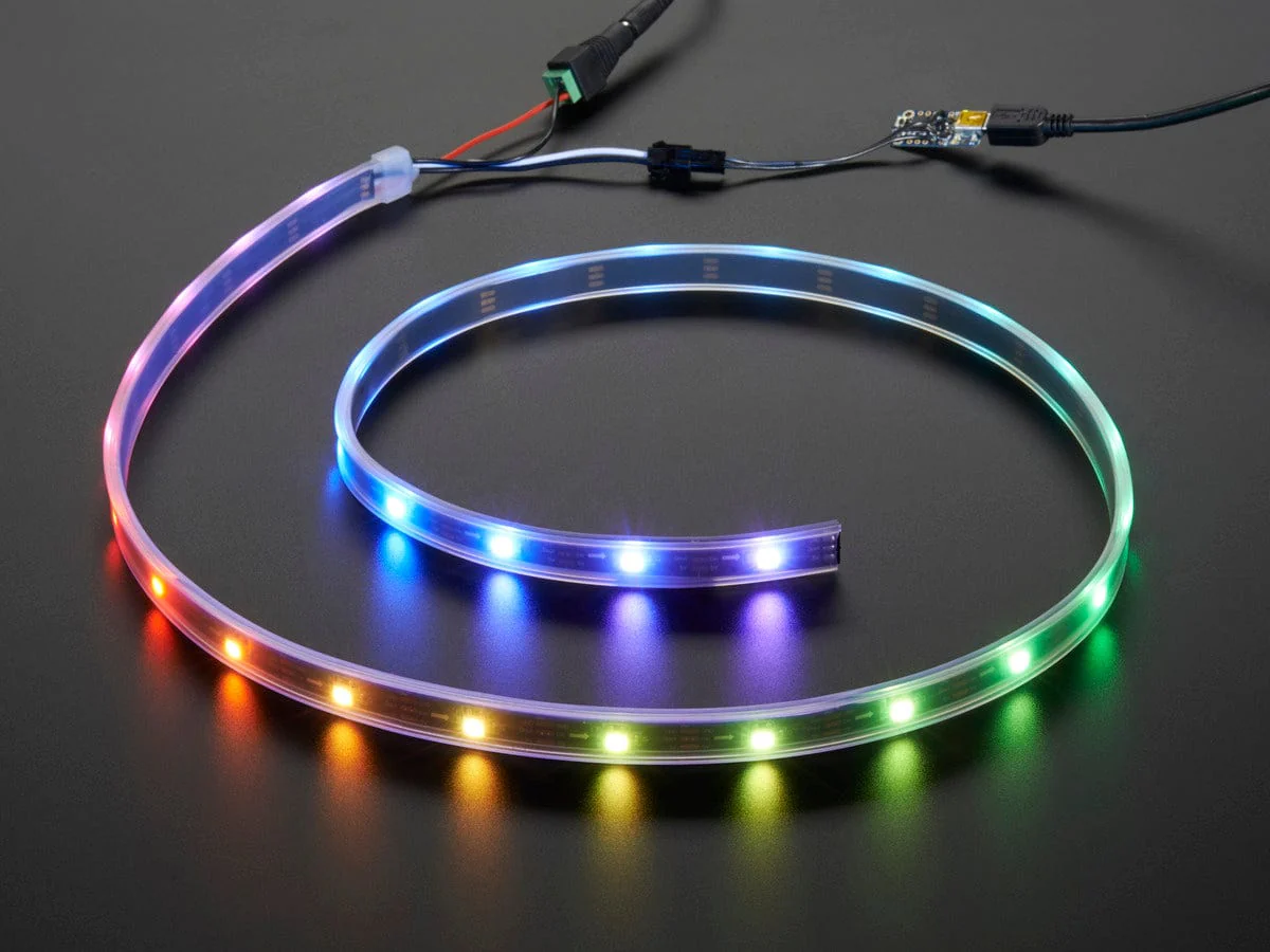 Adafruit NeoPixel LED Strip Starter Pack - 30 LED meter - Black [discontinued] - Image 4