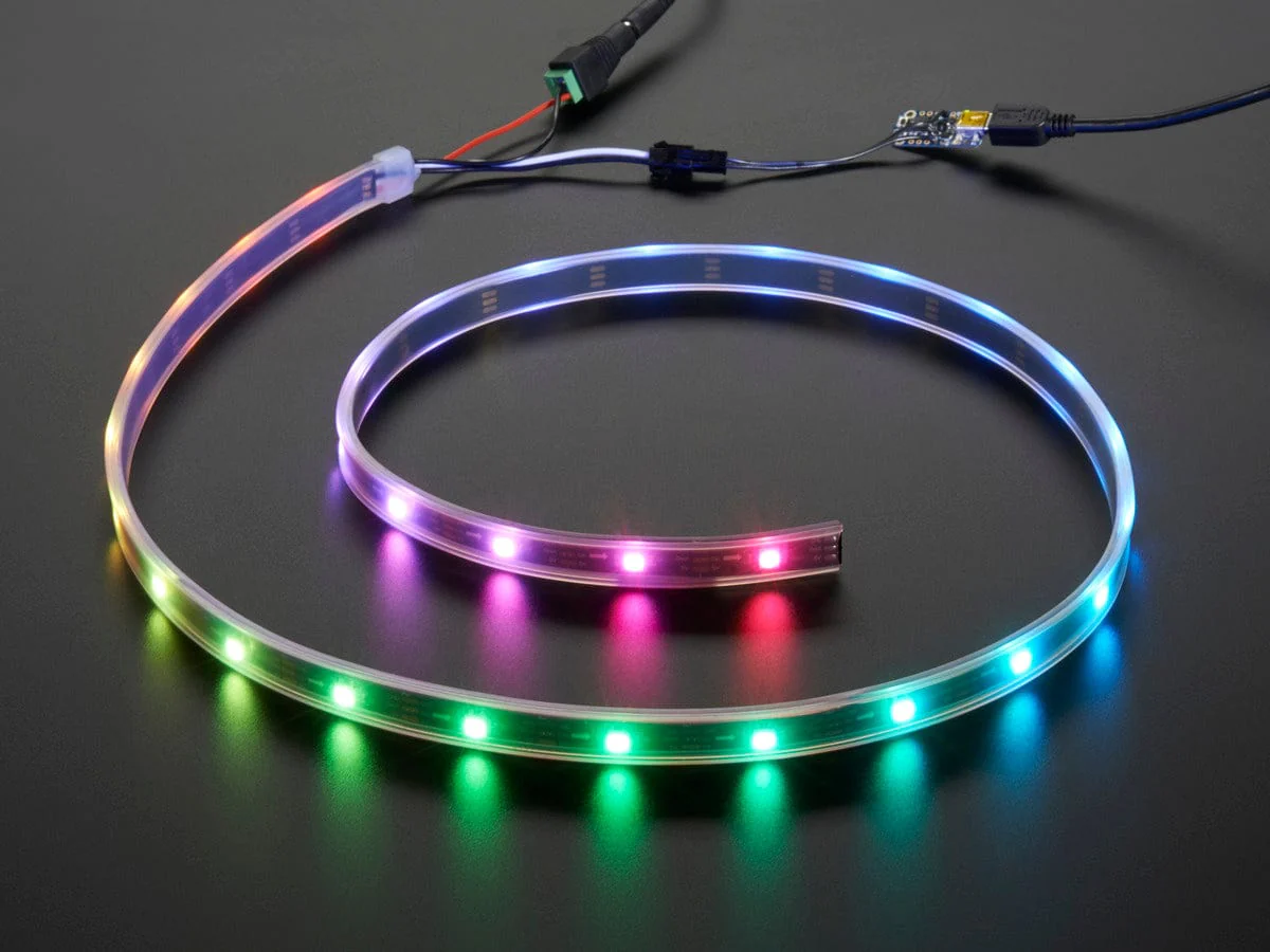 Adafruit NeoPixel LED Strip Starter Pack - 30 LED meter - Black [discontinued] - Image 5