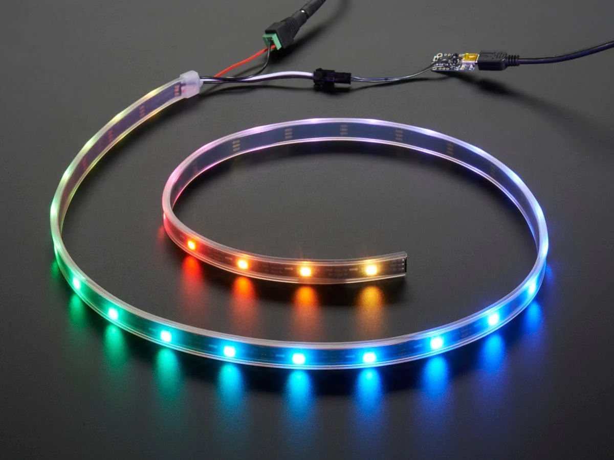 Adafruit NeoPixel LED Strip Starter Pack - 30 LED meter - Black [discontinued] - Image 6
