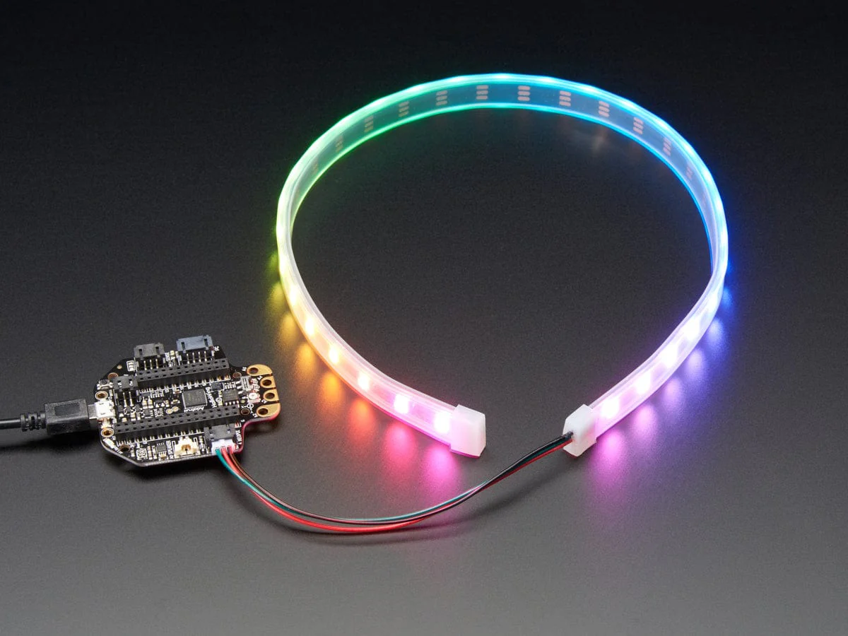 Adafruit NeoPixel LED Strip with 3-pin JST PH Connector (60 LED/meter / 0.5 Meter) - Image 2