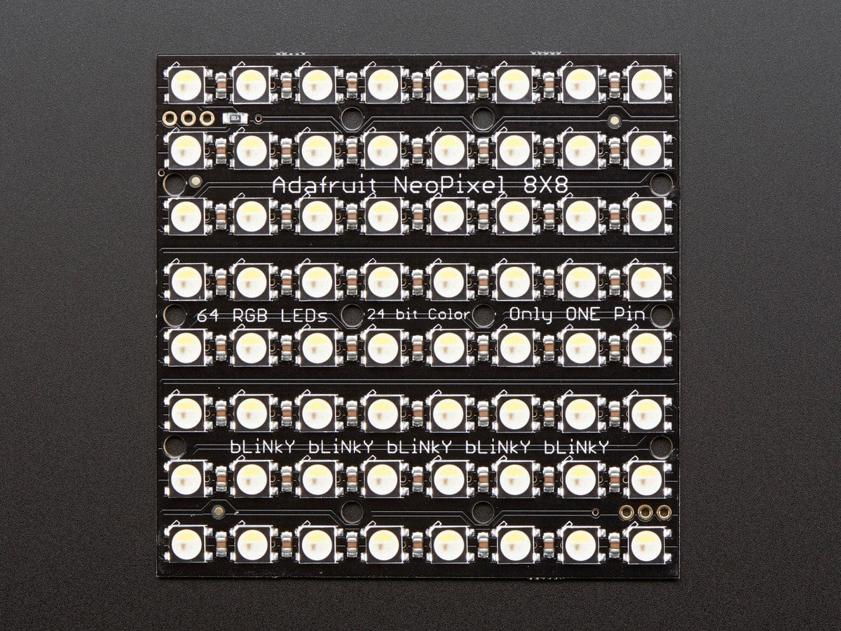 Adafruit NeoPixel NeoMatrix - 64 RGBW - Cool White (~6000K) [Discontinued] - Image 4