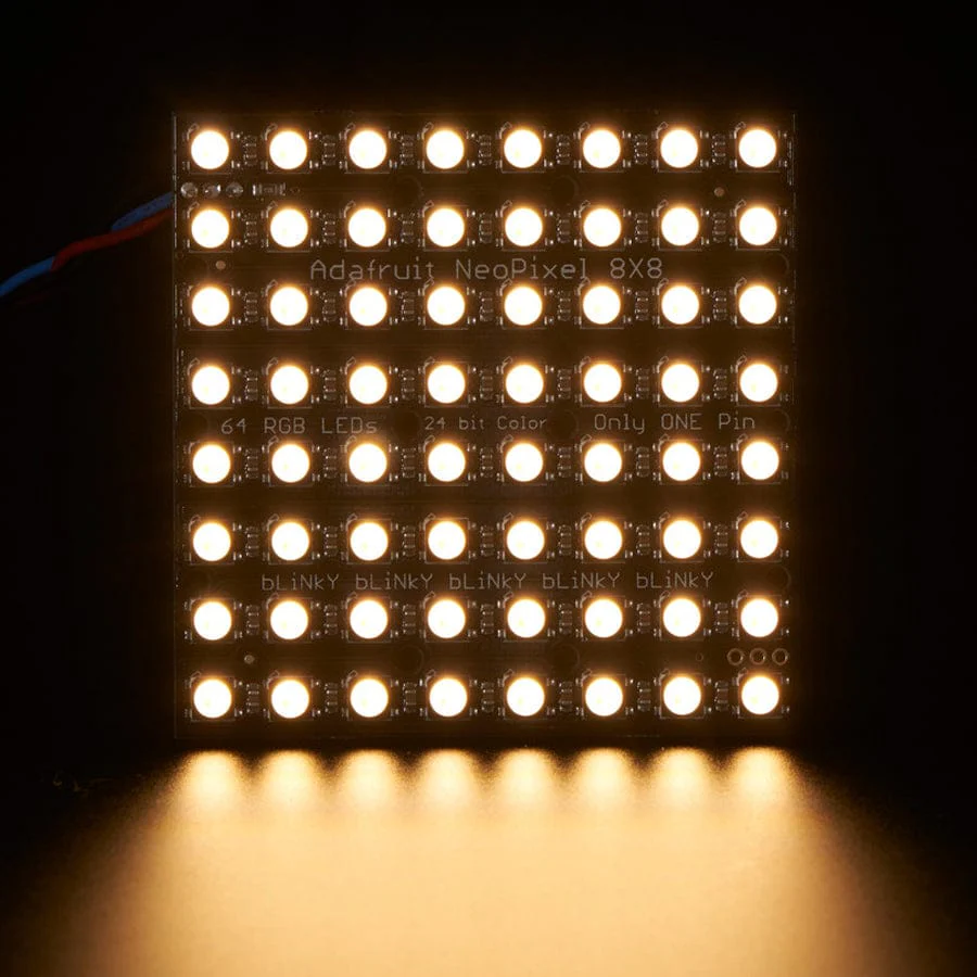 Adafruit NeoPixel NeoMatrix - 64 RGBW - Warm White (3000K) - Image 4