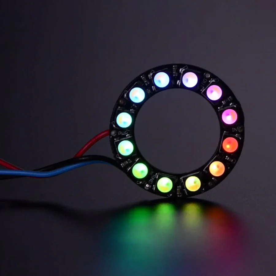 NeoPixel Ring - 12 x 5050 RGBW LEDs w/ Integrated Drivers (Warm White - ~3000K) - Image 3