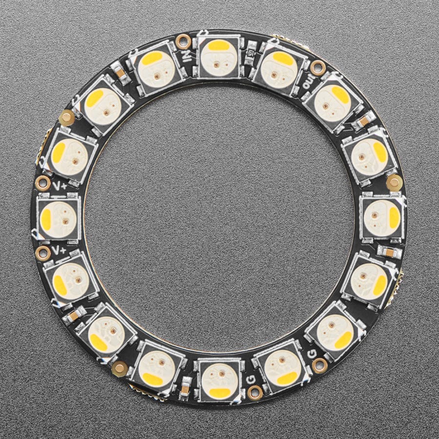 NeoPixel Ring - 16 x 5050 RGBW LEDs w/ Integrated Drivers (Warm White - ~3000K) - Image 2