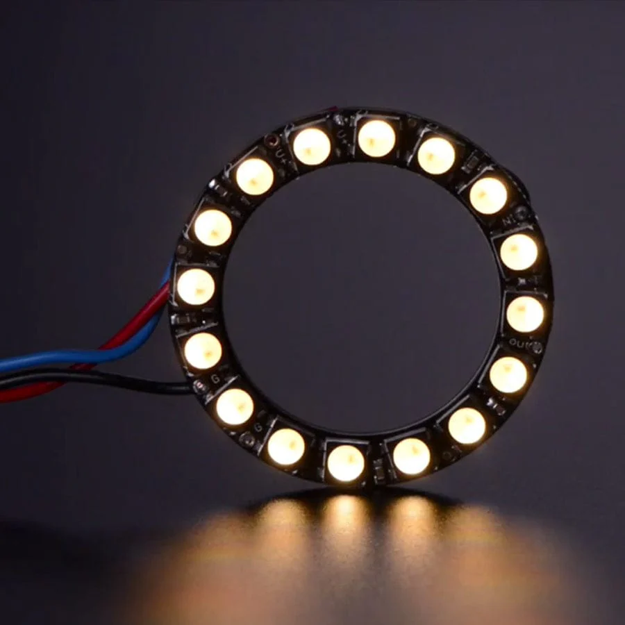 NeoPixel Ring - 16 x 5050 RGBW LEDs w/ Integrated Drivers (Warm White - ~3000K) - Image 3