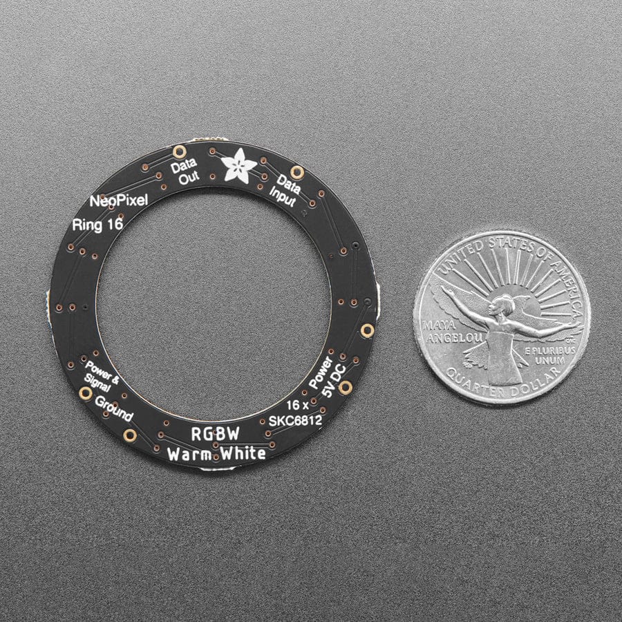 NeoPixel Ring - 16 x 5050 RGBW LEDs w/ Integrated Drivers (Warm White - ~3000K) - Image 5