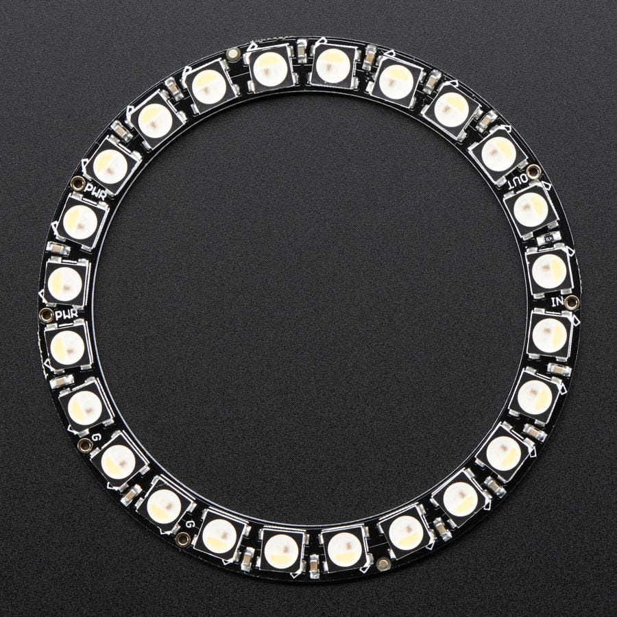 NeoPixel Ring - 24 x 5050 RGBW LEDs w/ Integrated Drivers (Warm White - 3000K) - Image 2