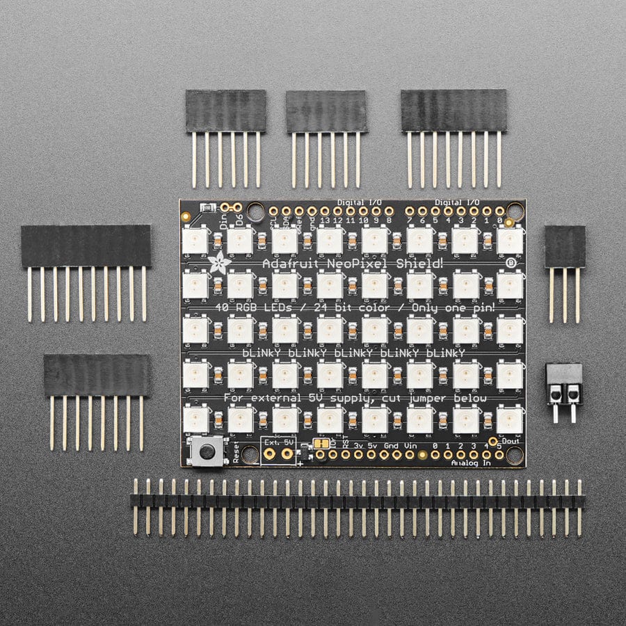 Adafruit NeoPixel Shield for Arduino - 40 RGB LED Pixel Matrix - Image 3