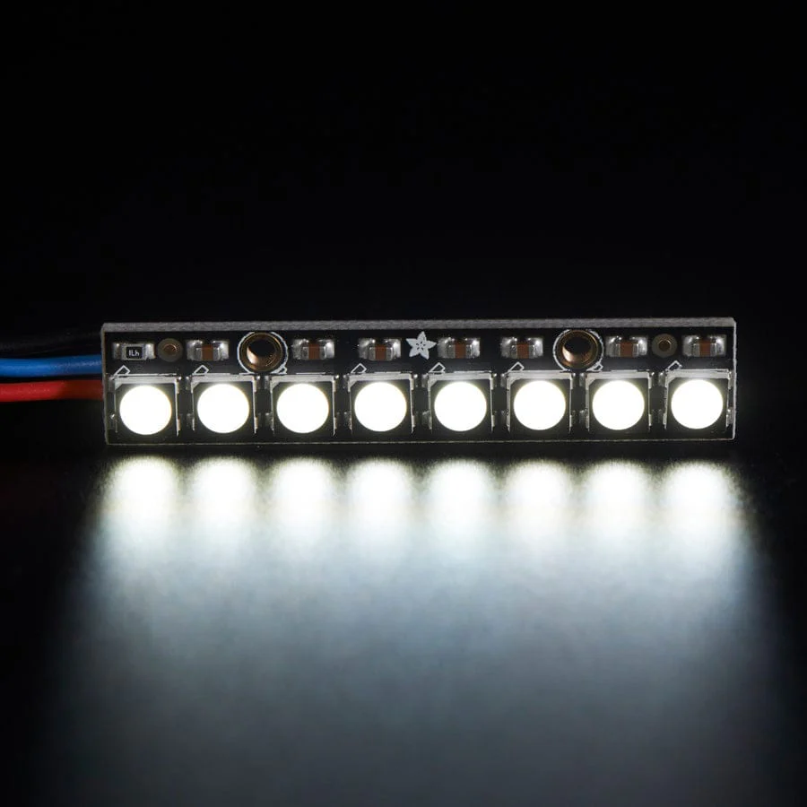 NeoPixel Stick - 8 x 5050 RGBW LEDs - Cool White - 6000K - Image 3