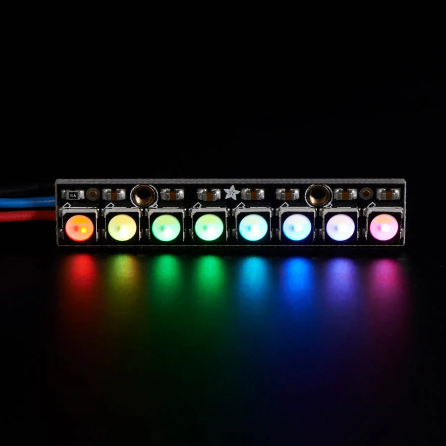 NeoPixel Stick - 8 x 5050 RGBW LEDs - Cool White - 6000K - Image 4
