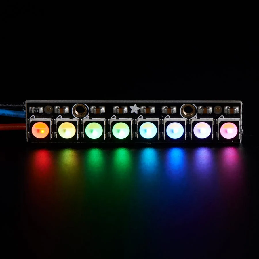 NeoPixel Stick - 8 x 5050 RGBW LEDs - Natural White - 4500K - Image 4
