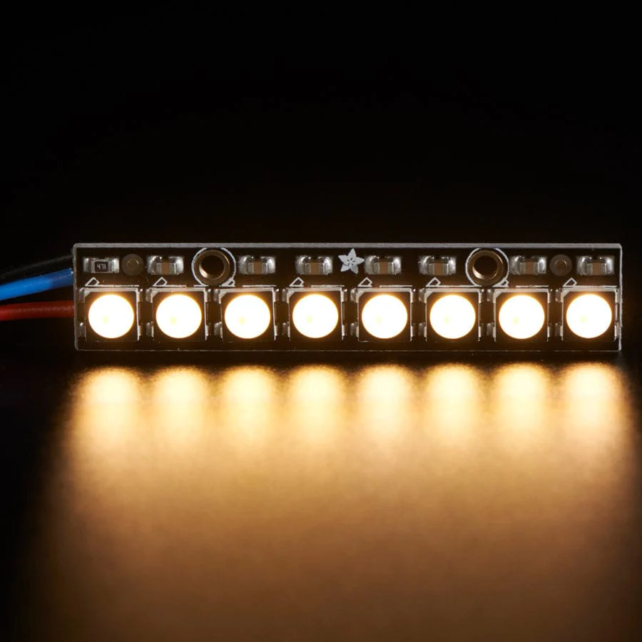 NeoPixel Stick - 8 x 5050 RGBW LEDs - Warm White - 3000K - Image 3