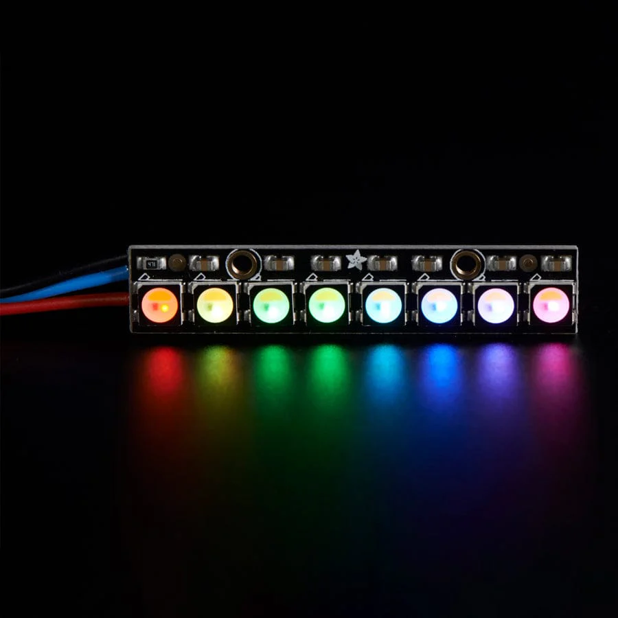 NeoPixel Stick - 8 x 5050 RGBW LEDs - Warm White - 3000K - Image 4