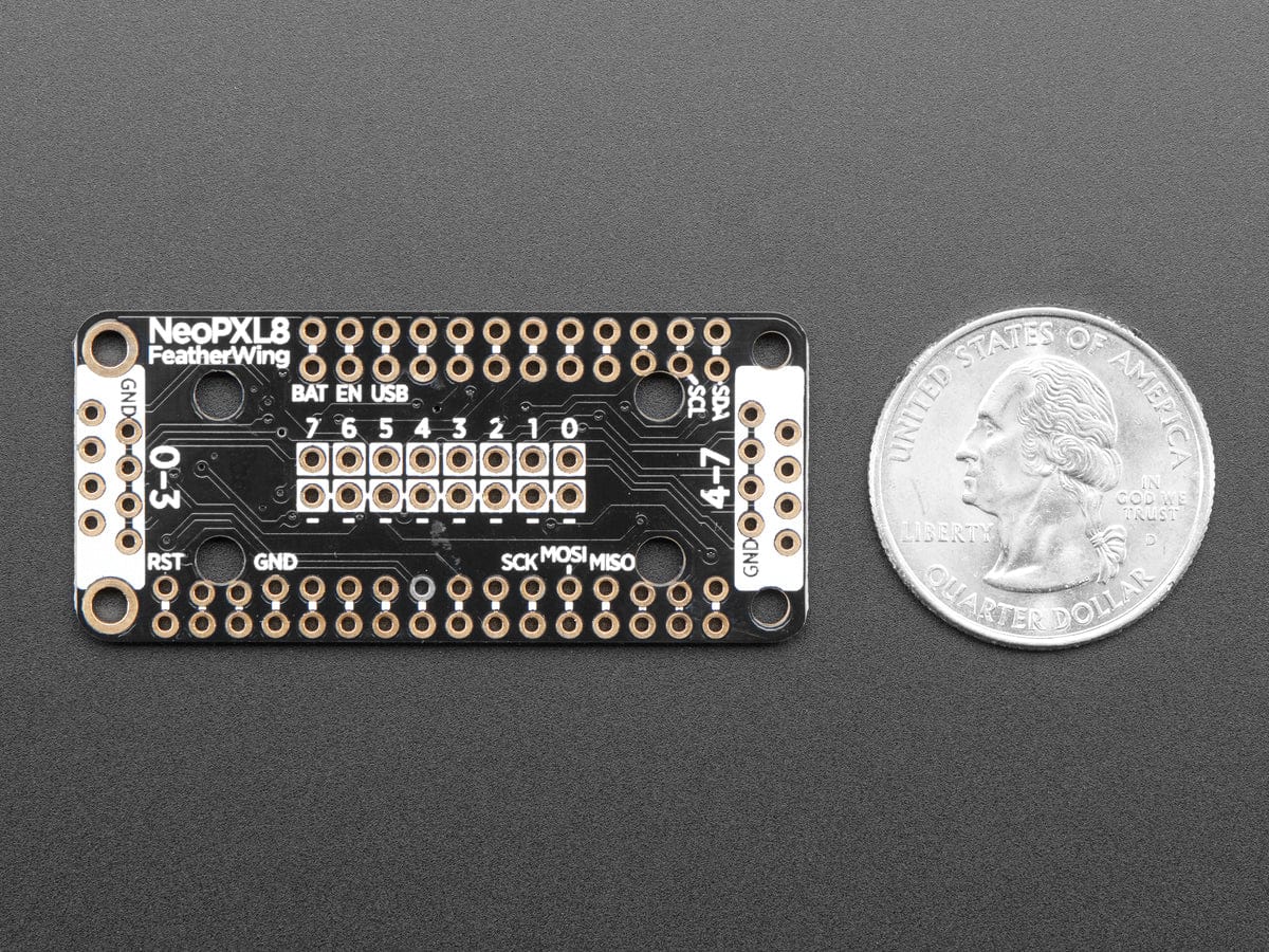 Adafruit NeoPXL8 FeatherWing for Feather M0 - 8 x DMA NeoPixels! - Image 3