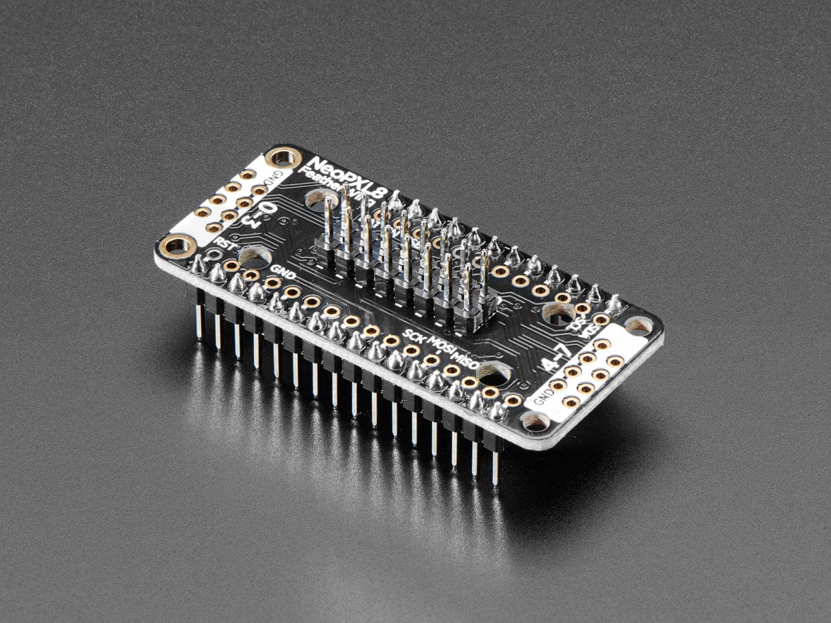 Adafruit NeoPXL8 FeatherWing for Feather M0 - 8 x DMA NeoPixels! - Image 4